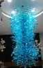 インドロングブルーカラークリスタルシャンデリア110 / 220V AC LEDファンシーオフィスライティングガラスホテルの装飾