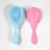 2pcs / set nyfödd baby tecknad hår borste mjuk kam huvud hårbotten massager verktygsset spädbarn barn hårvård baby hårborste kam