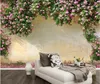 3D Wall Mural Wallpaper Rose Background Wall Decor Living Room Bedroom TV Background Wallcovering for Walls 3 D Flower Murals