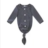 Noworodek śpiwory anty-kopnięcie solidne przyciski piżamy koszulki nocne niemowlę miękkie bawełniane kołdki wiosna jesienne koszulki Okłady AYP703