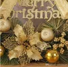 Christmas Wreath For Holiday Decorations 50CM Pine needles Garland Hangings Gold decoration Ring Gift