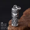 S990 puro argento sterling Buddha tubo medaglione buddista antico sei parole mantra amuleti Gawu pendenti di stoccaggio collana uomo donna scatola apribile