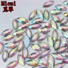 Micui 100PCS 5*10/7*15/9*20/12*25mm Horse eye Acrylic Rhinestones Crystal Appliques Flat Back Crystal Stones Crafts Decorations ZZ719