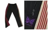 Men's Pants Colors Designer Needles Butterfly Embroidery Velvet Side Stripes Breasted Retro Trousers Fashion Sweatpants