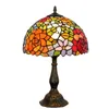 40W Retro Mediterranean Table Lamps European Simple Orange Bedroom Bedside Bar Restaurant Hotel Stained Glass Lamp6330610