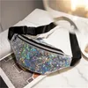 Rese Women Fanny Pack Holiday Belt Midjeväska paljetter Glitter Bum Bag Pouch Fashion Ladies Justerbara axelväskor Midjepaket3003