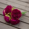 Simulazione di nozze di peonia reale a cinque teste in stile europeo con fiore di peonia pianta di simulazione decorazione soggiorno casa WY1344