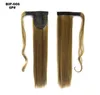 Extension de cheveux synthétiques queue de cheval longue droite pince pour femmes Extensions de cheveux queue de cheval faux cheveux 22 pouces