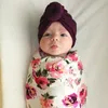 Newest Baby hats caps with knot decor kids girls hair accessories Turban Knot Head Wraps Kids Children Winter Spring Beanie