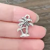 DIY Jewelry Clip on Charm Dangle Charms Antique Silver Tone Palm Tree Charm for Bracelets Necklaces Earrings Zipper Pulls Bookmarks