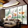 中国風の手描きの蓮の緑の葉の壁の装飾壁画カスタム3D写真の壁紙リビングルームの寝室の家の装飾