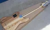 Fabriks grossist 4 strängar ask naturlig trä färg elektrisk bas gitarr med pickup s lock, aktiv krets, lönn fingerboard