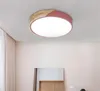 مصابيح سقف صمام متعددة الألوان حديثة رقيقة 5 سم مصابيح سقف خشب صلبة لغرفة المعيشة غرفة إضاءة المطبخ 241 ب