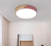 Plafoniera a Led moderna multicolore Super Thin 5cm Lampade da soffitto in legno massello per soggiorno Camera da letto Cucina Dispositivo di illuminazione3103