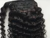160g Human Hair Deep Wave Ponytails Hårstycken Wrap Around Wavy Curly Ponytail Drawstring Clip on Pony Tail 4 Colors tillgängliga 1PC1751900