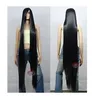 Parrucca cosplay nera extra lunga temperatura alta - cosplaydna parrucche da 150 cm party resistenti al calore wigs279o