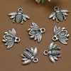 16 * 21mm Mini Bee Małe Wisiorek Naszyjnik Wisiorek Bransoletka Wisiorek Biżuteria Charms Dwie opcje kolorów Hot Handmade