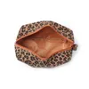 Canvas luipaard cosmetische tassen 25pcs lot cheetah make-up tas aangepaste toilettassen met ritssluiting Domil106-387