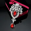 Diamons Crystal Crown Drop Brosches Pins Corsage Scarf Clips Engagement Wedding Brosch för kvinnor män mode smycken vilja och sandig gåva