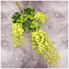 Wisteria الزفاف ديكور الزهور الاصطناعية الزهور أكاليل لحفل الاحتفال حفلات الزفاف الإمدادات متعددة الألوان 110 سم 75 سم 3896018