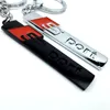 S Hat Metal Anahtarı Siyah Gümüş Audi S Port Metal Çinko Alaşım Anahtar Yüzük Hediye Hediyelik Eşya OPP Bag8995300