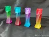 Accessoires pour bangs en verre léger à alcool gradué ﾠ, Pipes à fumer en verre colorées mini-tuyaux à main multi-couleurs Best Spoon glas