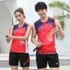 Nova vitória roupas de badminton men039s e women039s secagem rápida sem mangas shorts topo tshirt ping pong camisa tênis shirt1258381