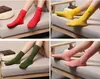 Lustige Socken aus Baumwolle, niedlicher Fruchtdruck, Damensocken, Meias, Retro-Stickerei, lange bunte lustige Socken für Damen und Mädchen, mehrfarbige Socke