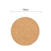 100 pcs/Lot naturel tasse à café tapis rond bois résistant à la chaleur liège dessous de verre tapis thé boisson Pad Table décor en gros LX8821