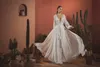 Country Style Bohemian A Line Wedding Dresses Long Sleeve Backless V Neck Lace Appliqued Boho Chiffon Wedding Dress Bridal Gowns vestidos