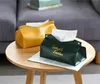 PU Tissue Boxes Creative family living room light luxury drawer Nordic ins lovely tissues box restaurant car leather