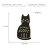 Broche en émail pour chat, veuillez adopter une broche en forme d'animal noir, mignon, dessin animé, Badge à revers, bijoux en Denim, chaton fascinant