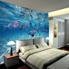 3D papel de parede dos desenhos animados criativo submarino mundo marinho vida mural crianças quarto aquário sala de estar pano de fundo papel de parede decoração