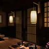 Arandela de Bambu artesanal Estilo Chinês Lâmpada de Madeira Corredor Da Lanterna Corredor Foyer Doorway Restaurante Hotel Japonês Iluminação Zen