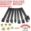 Freeshipping 7Pcs Shank Cnc Tornio Portautensili per tornitura Set con inserti in metallo duro per utensili per tornitura