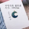 Moon Cartoon Smalto K Placcato oro Stampa Pendenti con ciondoli per orecchini fai da te fatti a mano Collana Portachiavi Accessori per gioielli