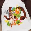 Baby Girls Kläder 2019 Fall Flickor Bomull Ruffled Sleeve T-shirts Toddler Baby Elephant Bird Flower Pirinting Raglan Tops Kids kläder