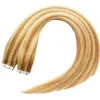 Fita loira em extensões de cabelo humano 100g duplo desenhado europeu remy extensões de cabelo 40 peças fita em extensions9804946