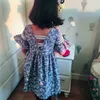 Baby Girls Floral Printed Dress 2019 New Summer Children Lace Hollow Fly Sleeve Princess Dress Kids Clothing Z11