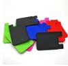Porte-cartes universel en silicone souple, porte-cartes de poche avec colle 3M, couverture arrière, porte-cartes portable