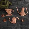 Vintage Coffee Cup Series Spilla Mano smussata Pot Filter Cup Set Coffee Appliance Spilla Distintivi in metallo per vestiti regalo