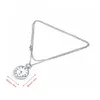 OUTAD 1 stks Quartz Ronde Zakhorloge Wijzerplaat Vintage Ketting Zilveren Ketting Hanger Antieke Stijl Persoonlijkheid Mooie Gift238f