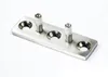 Top ceiling brushed stainless steel wood sliding single door hardware BI-PARTING BYPASS track kit