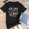 Jest moja siła i piosenka Christian T Shirt Kobiety Moda Vintage Funny Jezus Tees wiara Slogan Art Topy Drop Shipping