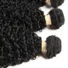 Mongolisches verworrenes lockiges Haar mit Verschluss, volle Spitze-Frontal, 3 Bundles mit Frontal-Verschluss, 7a Haarbündel mit Spitzenfronten, Haarprodukte