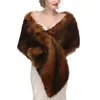 Auf Lager Braut Wraps Faux Fur Hochzeit Jacken Mode Frauen Cover up Capes Für Winter Weihnachten Shrug Schal Bolere CPA1604