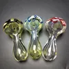 Colorful Glass Smoking Pipes Spoon for Oil Burner Bongs Hookahs Jamaican Style Tobacco Accessories