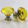 30mm Diamond Crystal Glass Door Knobs Drawer Cabinet Furniture Handle Knob Screw Furniture Accessories LX7090