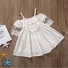 Nova Moda Bebê Meninas Vestido de Renda Sem Alças Menina Vestidos Suspensórios para Crianças Crianças Roupas Boutique Vestido Frete Grátis