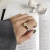 925 Sterling zilveren sieraden ronde open verklaring ringen voor vrouwen anillos mujer 18k gouden kleur bruiloft geschenken mode verstelbare ring